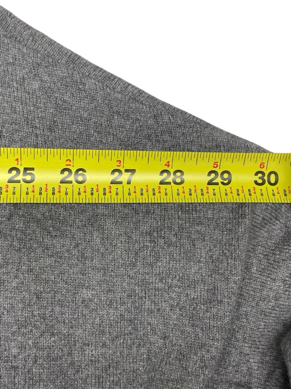 Eileen Fisher Cashmere Cardigan Sweater Large Grey Black Leather Pockets Luxe - Picture 10 of 12